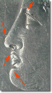 Morgan Dollar, 1888-0 VAM-4